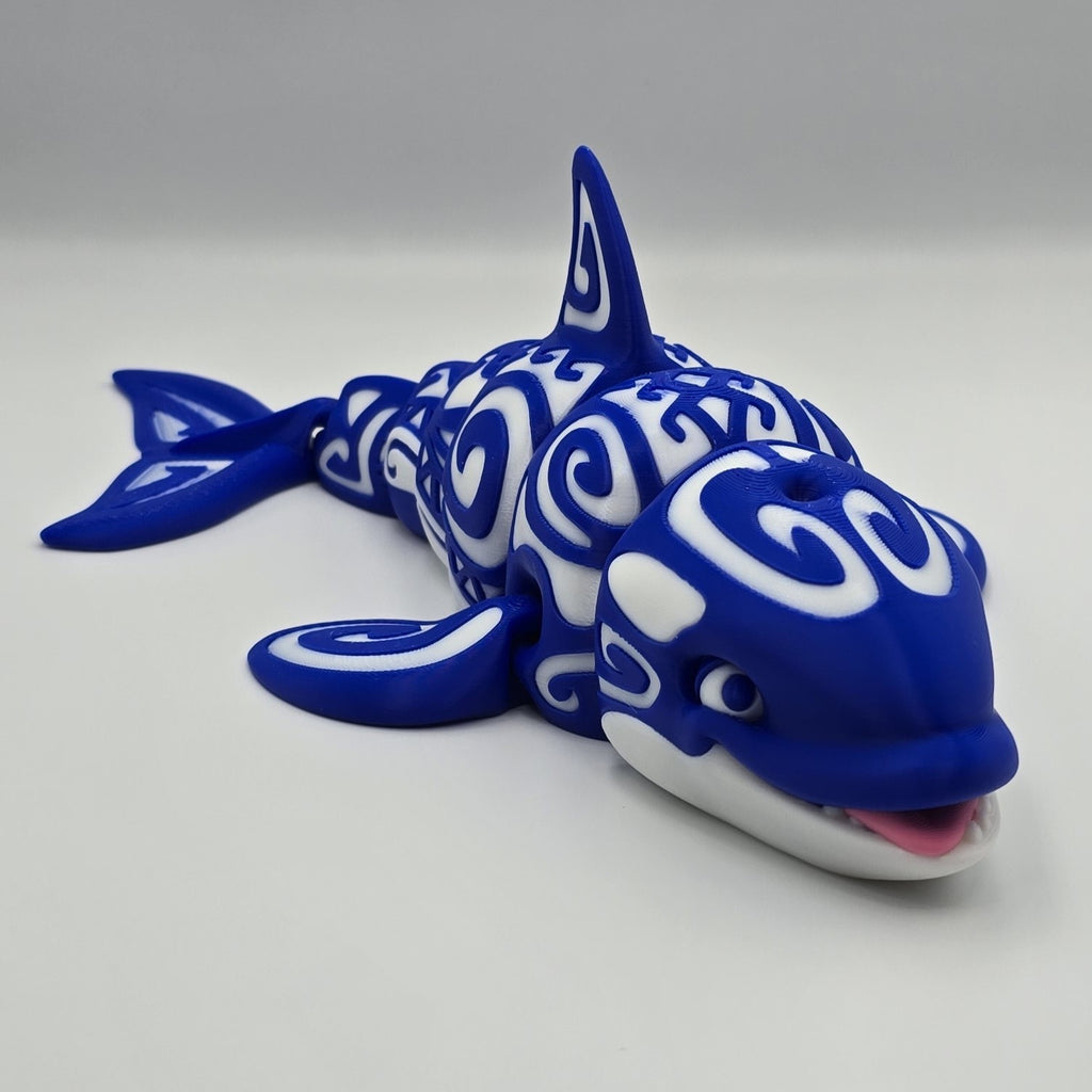 Articulated Tattoo Whale – 3D Printed by Flexi Factory