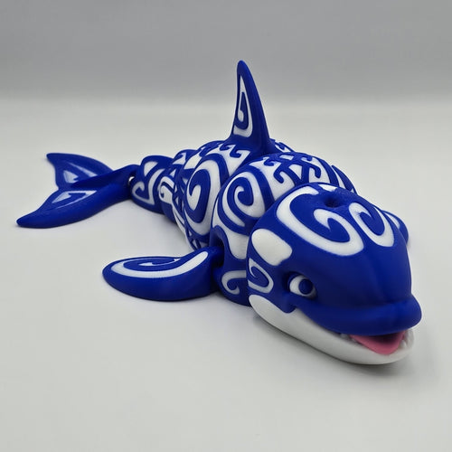 Articulated Tattoo Whale – 3D Printed by Flexi Factory