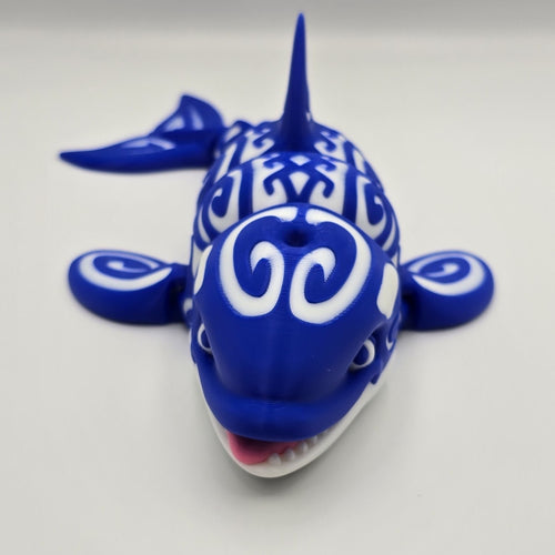 Articulated Tattoo Whale – 3D Printed by Flexi Factory