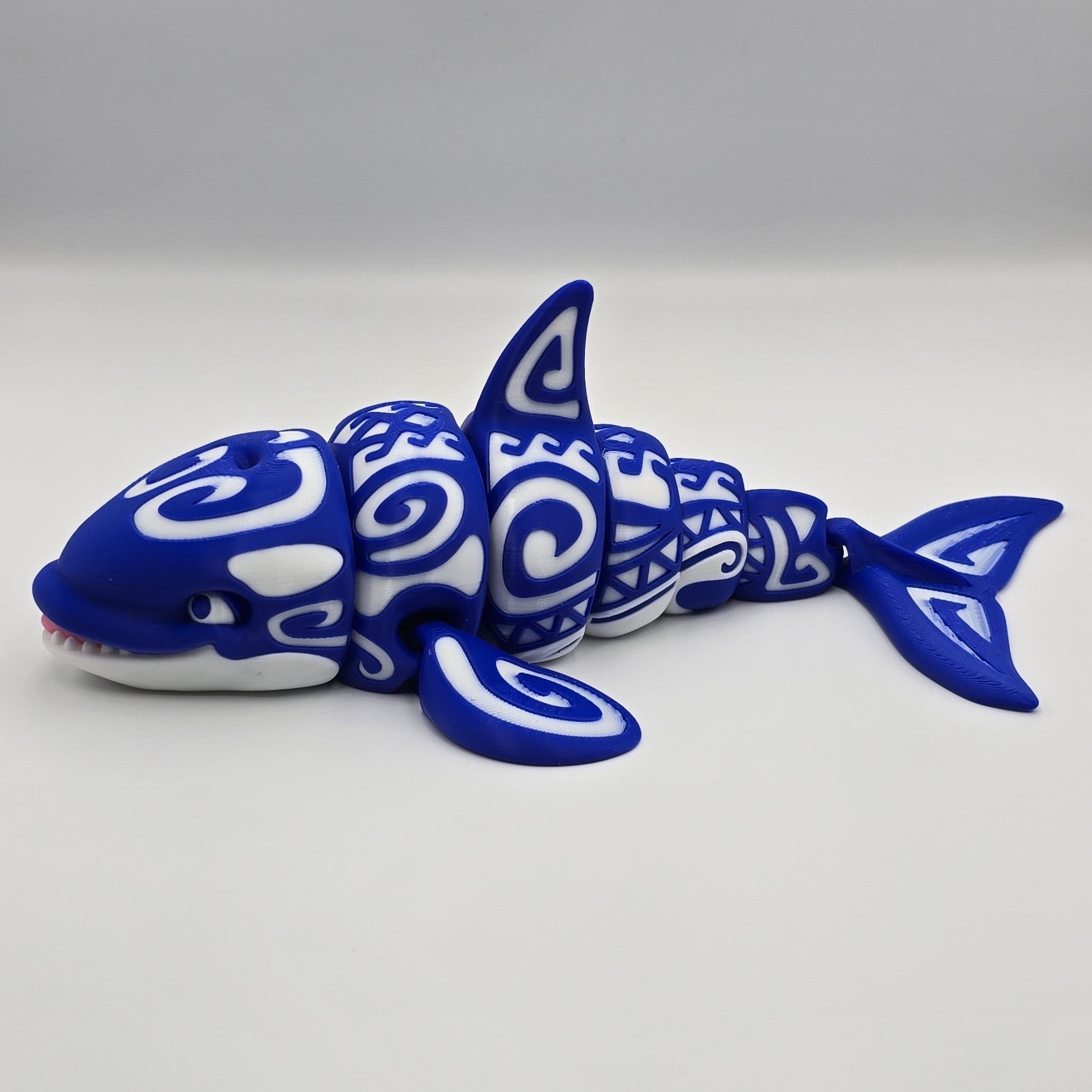 Articulated Tattoo Whale – 3D Printed by Flexi Factory