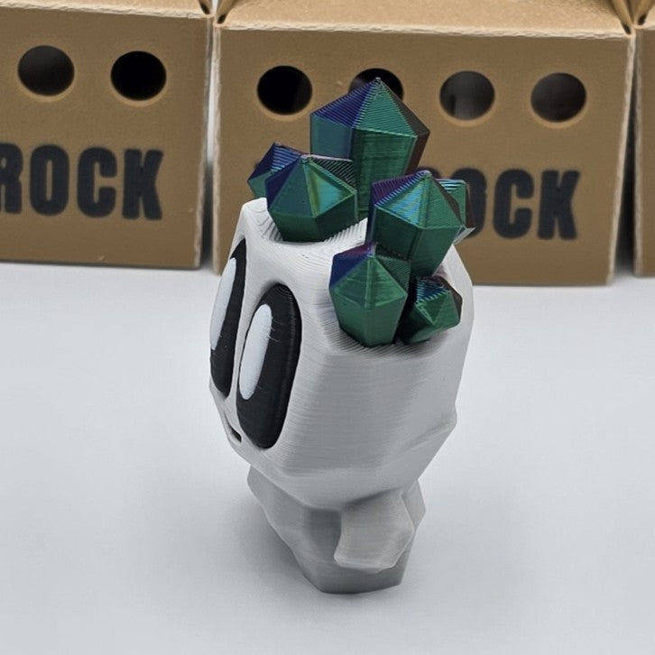 Crystal Pet Rock with Carrying Crate – 3D Printed, designed by Blob Lab