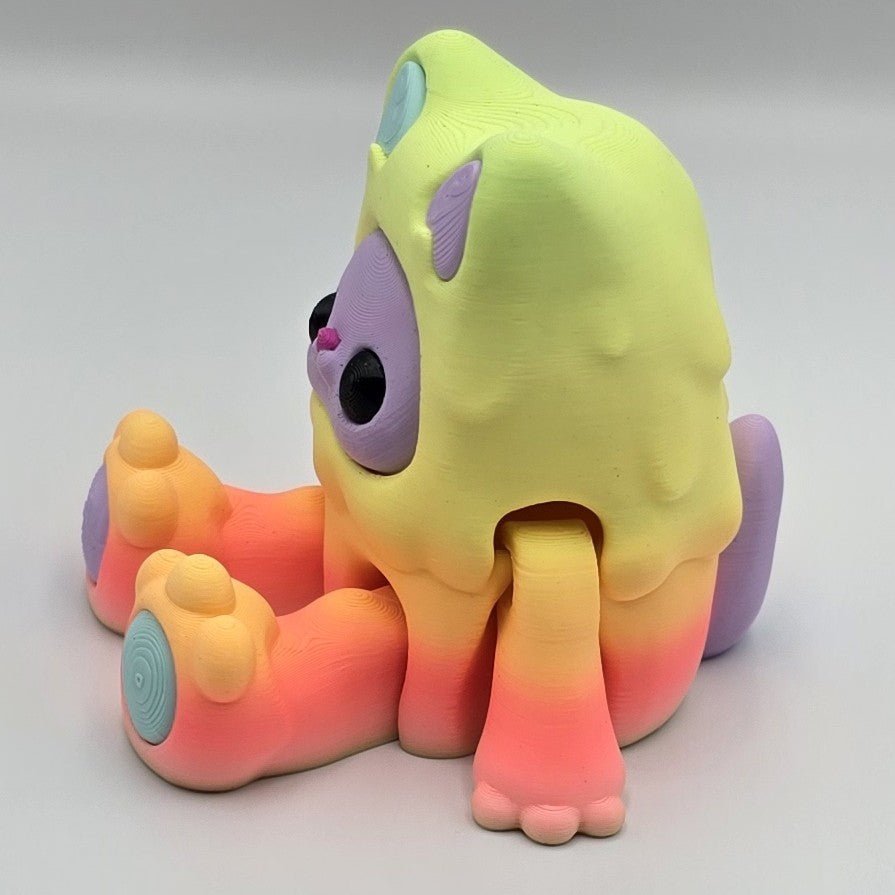 Woobu Koneko – Articulated 3D Printed Toy by Layers in Green