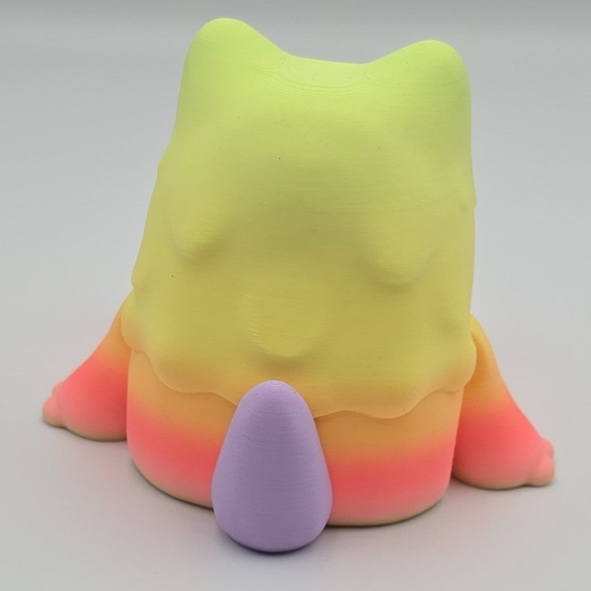 Woobu Koneko – Articulated 3D Printed Toy by Layers in Green
